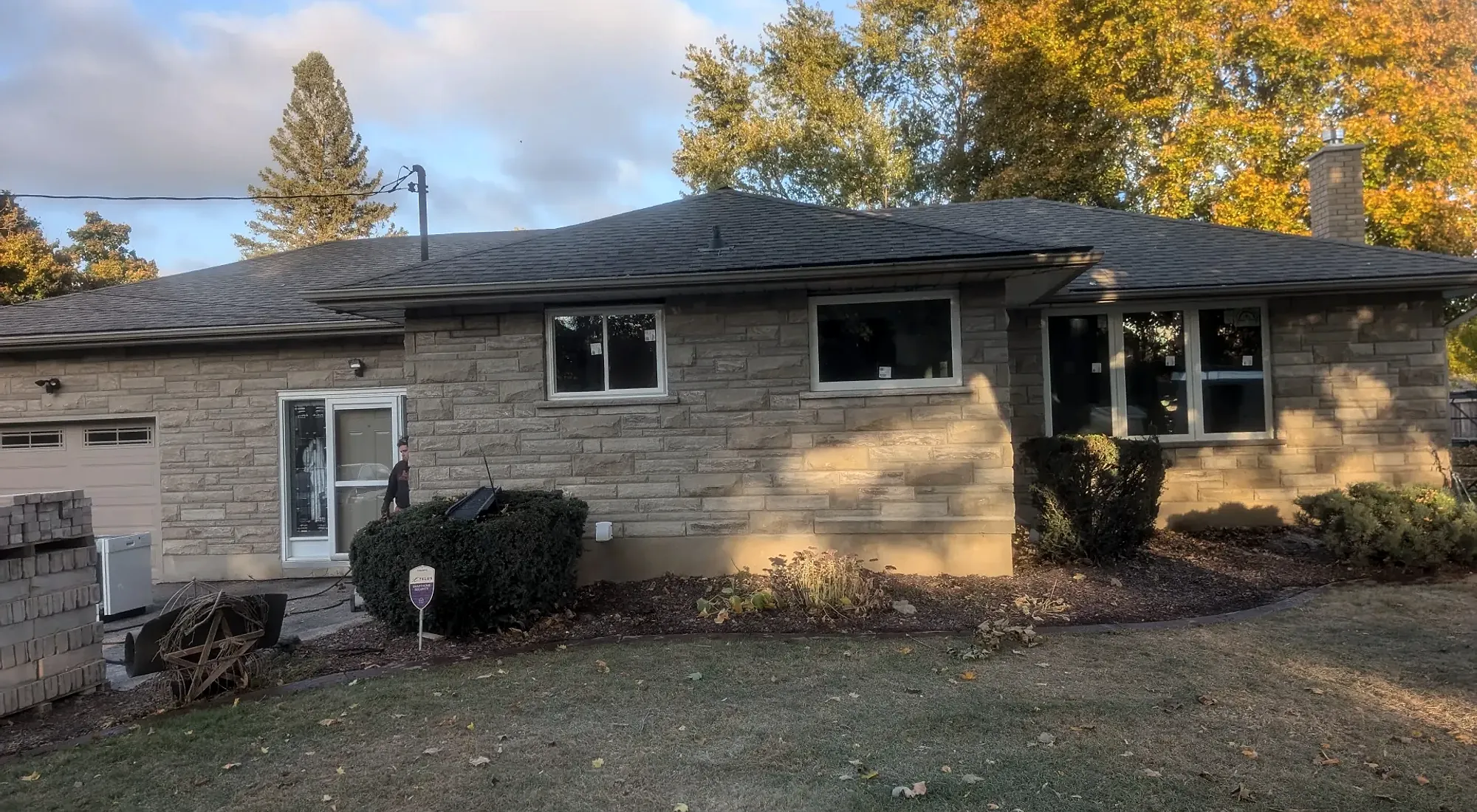 Cambridge bungalow with a freshly parged and finished foundation